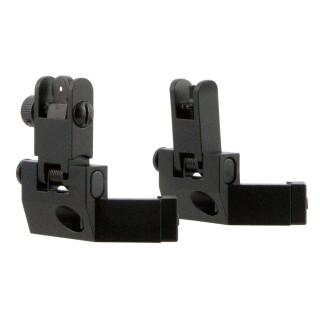 Tacfire AR-15 45 Degree Flip up Iron Sights/Spring-Loaded Aluminum Anodized Black Finish