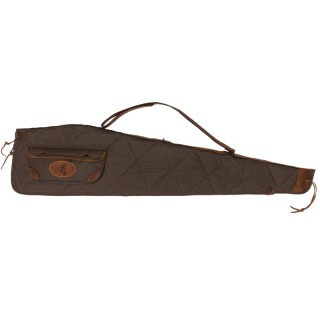 Browning Lona Scoped Rifle Case 48" Foam Padded Canvas/Leather Flint/Brown