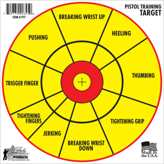 Pro-Shot 12" Splattershot Pistol Training Target Paper 6 Pack