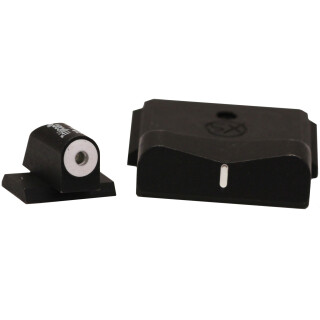 XS Sight Systems DXW Big Dot Night Sights S&W SD9VE/SD40VE M&P 9/40/45 Fullsize and Compact Green Tritium Front/Solid White Rear Matte Black