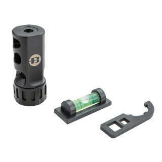 Bergara ST1 Self Timing Muzzle Brake 6.5mm/.26 Caliber 5/8x24 Thread Pitch Stainless Steel Nitride Finish Matte Black