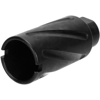 TacFire 9mm 1/2 x 36" Thread Spiral Fluted Muzzle Brake Steel