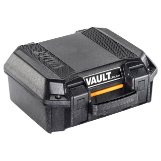 Pelican V100 Vault Small Pistol Case 11"x8"x4.5" High Impact Polymer Black