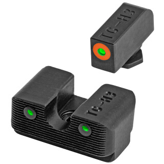 TRUGLO Low Sight Set for Glock 17/19/22/31 Green Tritium Steel Black