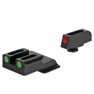 TruGlo Brite-Site Fiber Optic Sight Set for S&W M&P 380EZ Models 3 Dot Sights CNC Machined Steel Housing Matte Black Finish