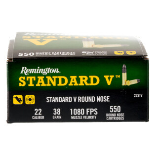 Remington Standard V .22 LR Ammunition 550 Rounds LRN 38 Grains