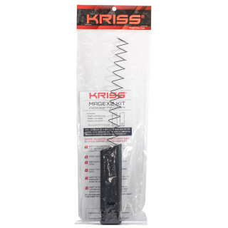 Kriss-USA Mag-Ex Kit 2 Magazine Extension Kit fit for Glock 17 Factory Magazines Extends to 40 Round Total Capacity Polymer Matte Black