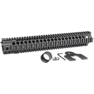 Midwest Industries AR-15 Combat Rail T-Series 15" One Piece Free Float Hand Guard 6061 Aluminum Hard Coat Anodized Matte Black Finish