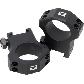 Steiner T-Series Precision Shooting Scope Rings with Bubble Level 30mm Diameter Medium Height Aluminum Black