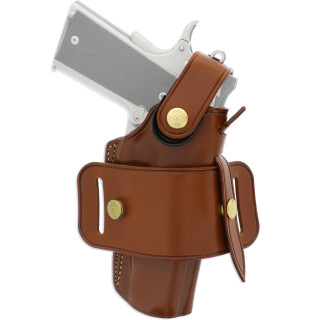 Galco Ironhide 1911 with 5" Barrel Belt Holster Ambidextrous Leather Tan