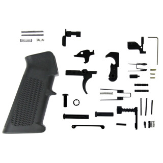 TacFire AR-15 USA Made Lower Parts Kit With A2 Grip Black LPK01-USA