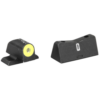 XS Sights DXT2 Big Dot Night Sights Springfield XD's/SIG Sauer P226/P229 Models Green Tritium Front With Yellow Ring/Tritium Stripe Rear Matte Black