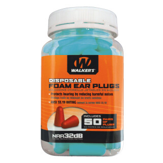 Walker's Game Ear Foam Ear Plugs 50 Pair Teal