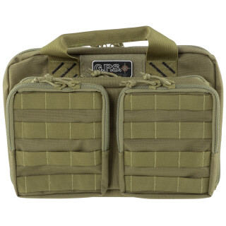 G Outdoors Tactical Quad +2 Handgun Case 1000D Nylon Teflon Coated Color Tan
