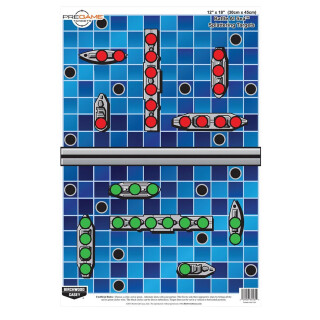 Birchwood Casey Shoot-N-C Pregame 12 X 18 Inch Battle At Sea Hanging Reactive Paper Target Indoor/Outdoor Repair Pasters 100 Pack