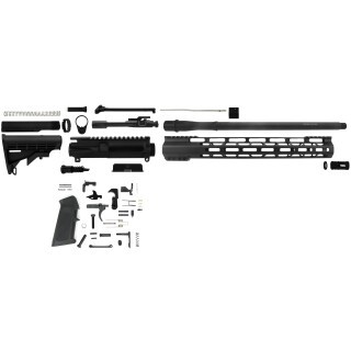 TacFire AR-15 Complete Rifle Build Kit .300 AAC Blackout 16" Barrel Lower Parts Kit Matte Black Finish