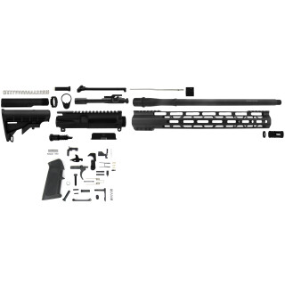 TacFire LR-308 Complete Rifle Build Kit .308 Winchester 20" Barrel Lower Parts Kit Matte Black Finish