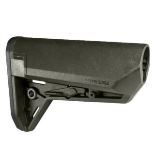 Magpul MOE SL-S AR-15 Carbine Stock Mil-Spec Diameter Compact Storage Compatible Ambidextrous Release Latch Polymer OD Green