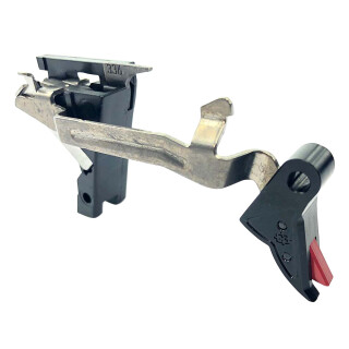 Cross Armory Enhanced 3.5lbs Flat Faced Trigger for Glock 9mm Gen 1-3 Black/Red