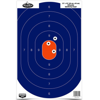 Birchwood Casey Dirty Bird 12 X 18 Blue/Orange Silhouette Reactive Tagboard Target Indoor/Outdoor 50 Pack