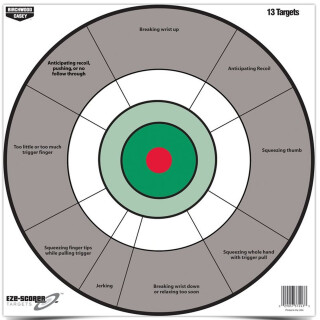 Birchwood Casey Eze-Scorer 12 Inch Handgun Trainer Target Paper Target 12"x12" Multicolor 13 Pack