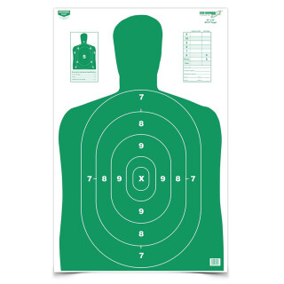 Birchwood Casey Eze-Scorer B-27 Paper Target 23"x35" Green 5 Pack