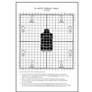 Action Target 25-Meter M16A2 Zeroing Target 8.75"X11.5" Heavy Tagboard Paper 100 Pack
