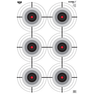 Birchwood Casey Eze-Scorer Bull's-Eye Paper Target 23"x35" Red/Black/Gray 100 Pack