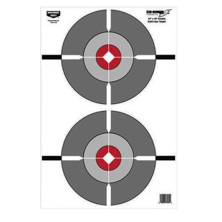 Birchwood Casey Eze-Scorer Double Bull's-Eye Paper Target 12"x18" Red/Gray 100 Pack