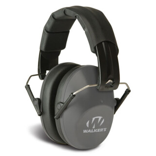 Walkers Pro Low Profile Folding Muff Passive Over Ear Hearing Protection Gray