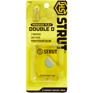Hunters Specialties Double D Premium Flex Diaphragm Turkey Call Double Reed High Pitch Soft Calling Infinity Latex 05905