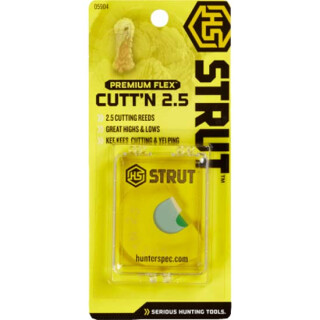 Hunters Specialties Cutt'n 2.5 Premium Flex Diaphragm Turkey Call Double Reed Cutting and Yelping Infinity Latex 05904