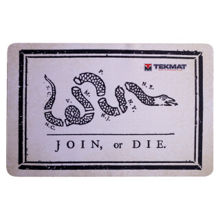 TekMat Gun Accessories Join or Die 17" Gun Cleaning Mat Gray