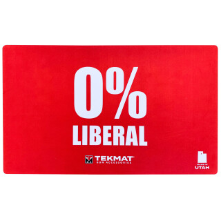 TekMat Weapons Platform Design 0% Liberal Door Mat 24" x 42" x 1/8" Red
