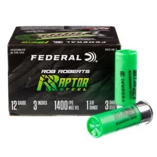 Federal Rob Roberts Raptor Steel 12 Gauge Shotshell 25 Rounds 3" #3 Steel Shot 1-3/8 Ounce