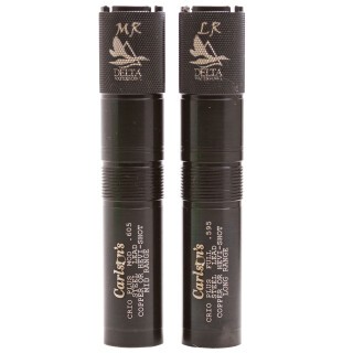 Carlson's Benelli Crio Plus 20 Gauge Delta Waterfowl Extended Choke Tubes MR and LR Choke Stainless Steel Black Finish 2 Pack