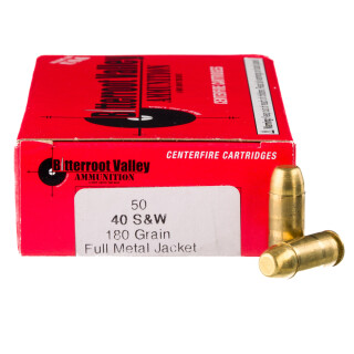 BVAC Remanufactured .40 S&W Ammunition 50 Rounds FMJ 180 Grains