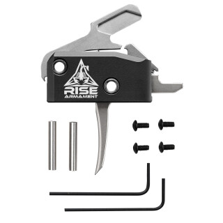 Rise Armament RA-434 High Performance Drop In Trigger For AR-15 With Anti Rotation Pins Silver