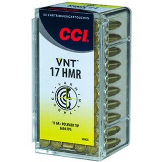CCI VNT 17 HMR Ammunition 125 Round Box 17 Grain VNT 2650fps