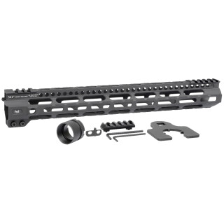 Midwest Industries AR-15 Combat Lightweight 15" One Piece Free Float M-LOK Hand Guard 6061 Aluminum Hard Coat Anodized Matte Black