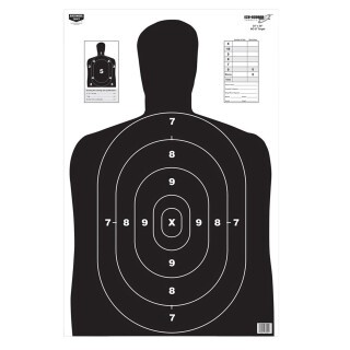 Birchwood Casey Eze-Scorer B-27 Paper Target 23"x35" Black 100 Pack