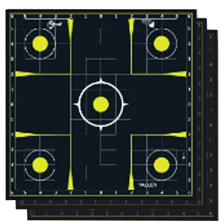 Allen Company EZ Aim Non-Adhesive Splash Sight In Grid Target 12"x12" 12 Pack Yellow Black