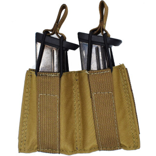 Tac shield Double Speed Pistol Mag Pouch Coyote 500D Nylon