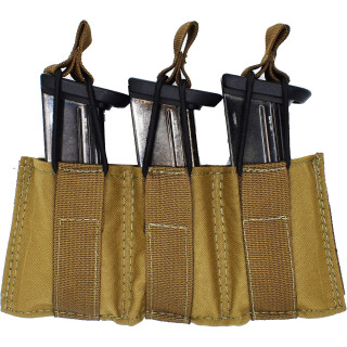 Tac shield Triple Speed Pistol Mag Pouch Coyote 500D Nylon