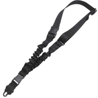Tac Shield Shock Sling with Double QRB 1.25" W Single-Point Black Webbing for Rifle/Shotgun