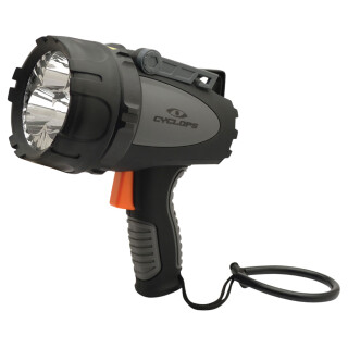 Cyclops Revo 4500 Cree LED Black Gray Rechargeable Lithium Spot Light 4500 Lumens. Red Lens Included