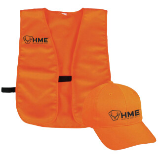 Hunting Made Easy Safety Vest & Hat One-Size-Fits-Most Orange
