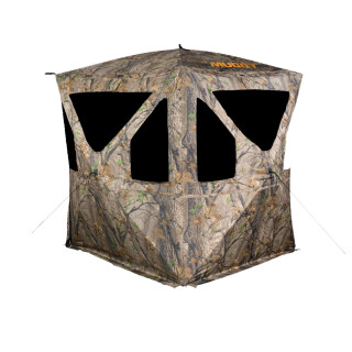Muddy Ravage Portable Ground Blind 77"x64" Shoot Through Mesh Windows Epic Camo Carry Bag