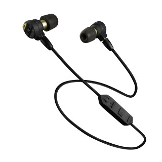Pro Ears Stealth Elite Bluetooth 28 dB Behind The Head Black Ear Buds w/Black Band & Gold Logo
