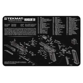 TekMat Gun Accessories Ruger SR-9 Schematic 11"x17" Gun Cleaning Mat Black